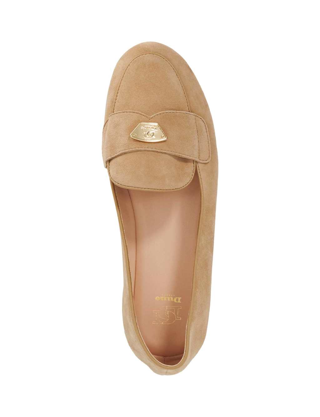 Suede Metal Trim Slip On Flat Loafers 2 of 6