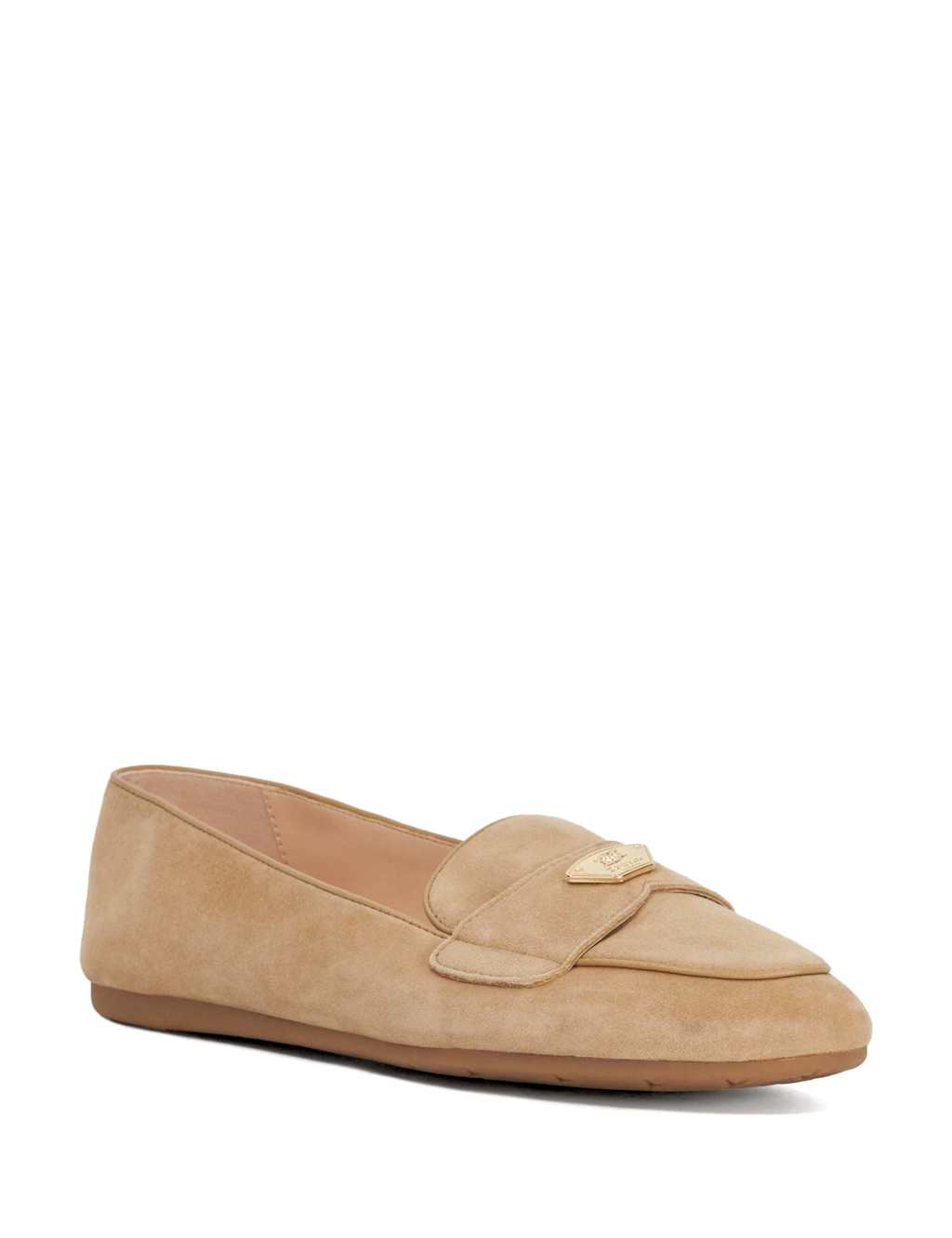 Suede Metal Trim Slip On Flat Loafers 3 of 6
