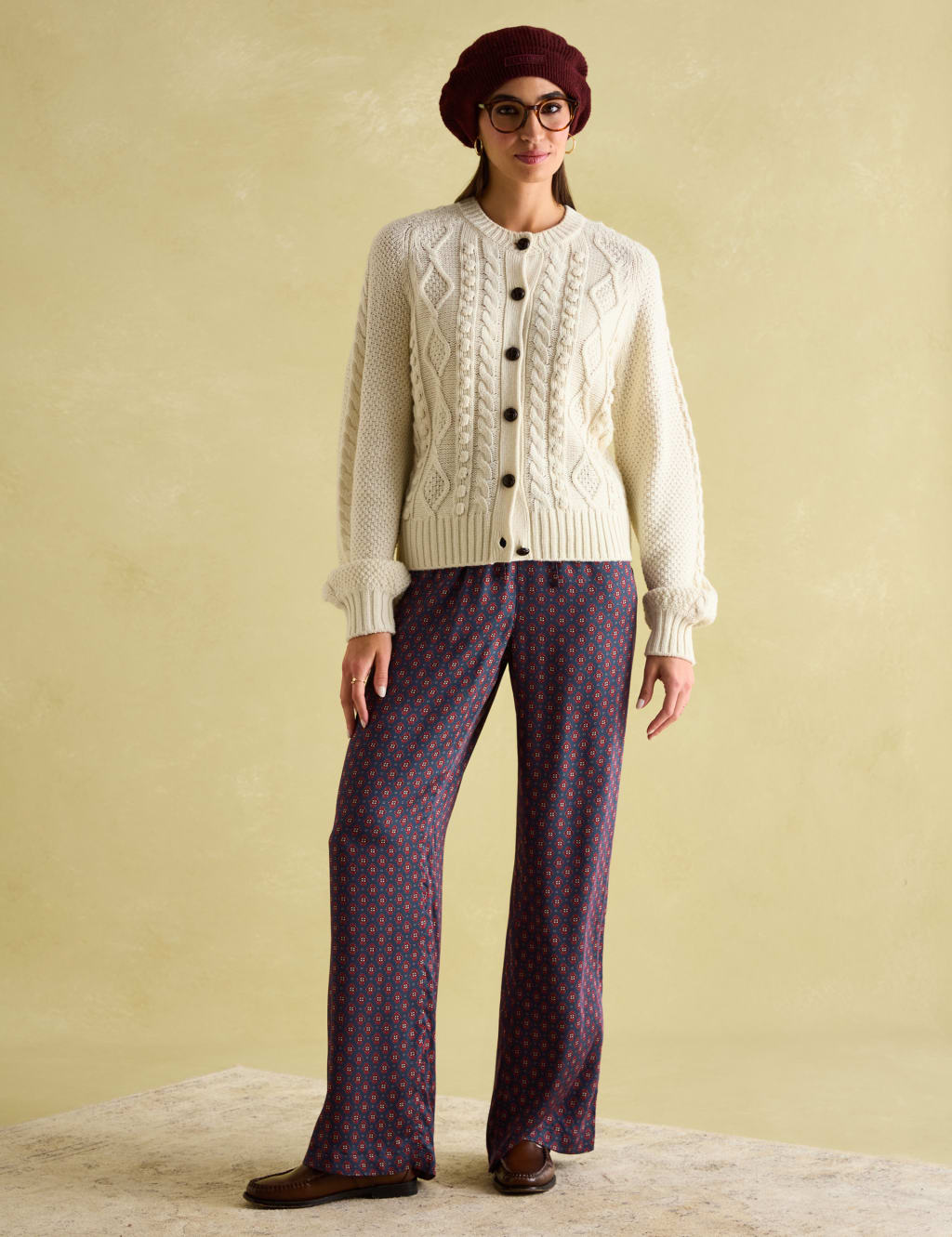 Pure Modal Satin Straight Leg Trousers 2 of 7