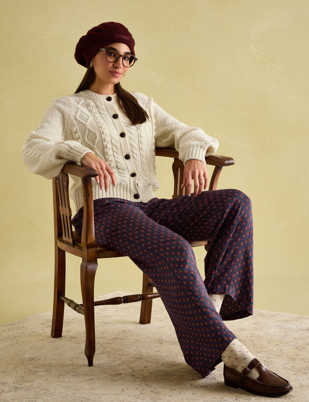 Pure Modal Satin Straight Leg Trousers 3 of 7