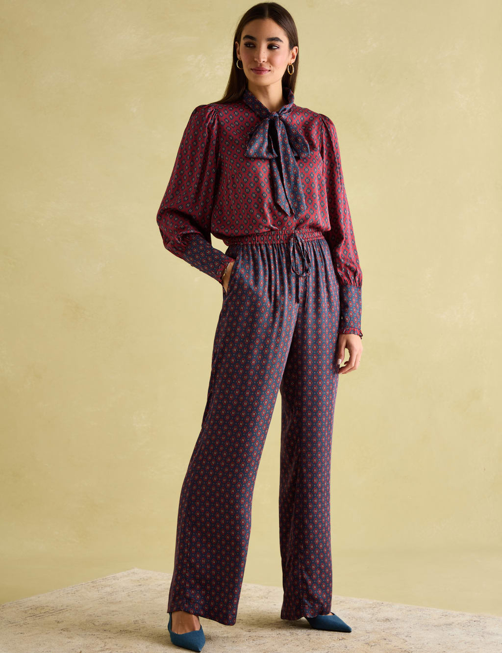 Pure Modal Satin Straight Leg Trousers 4 of 7