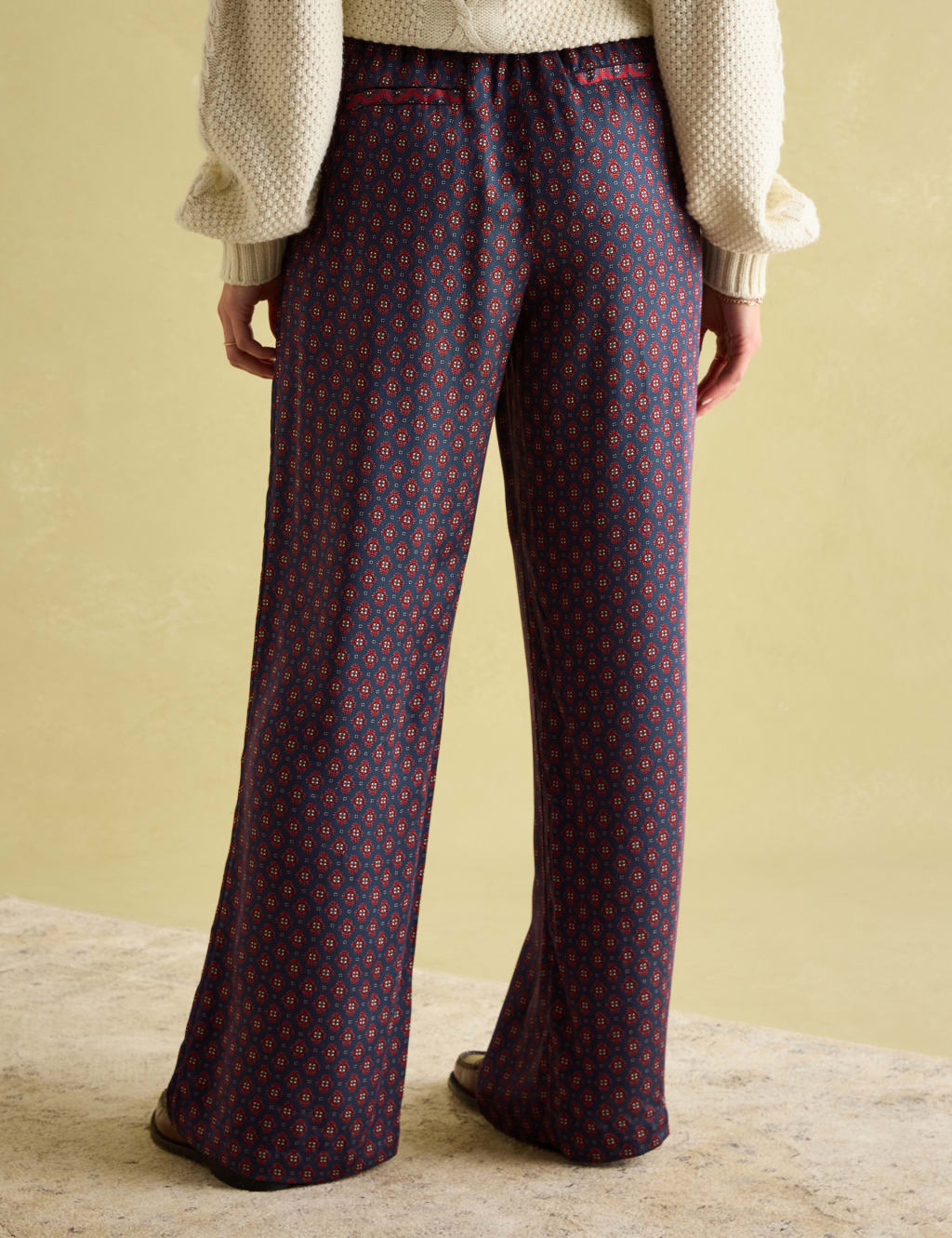 Pure Modal Satin Straight Leg Trousers 5 of 7