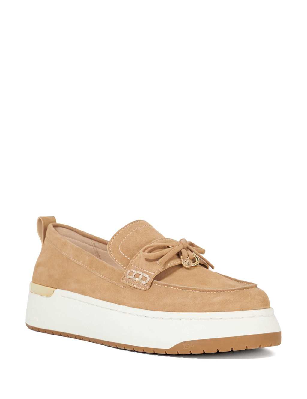 Suede Bow Flat Loafers 3 of 6
