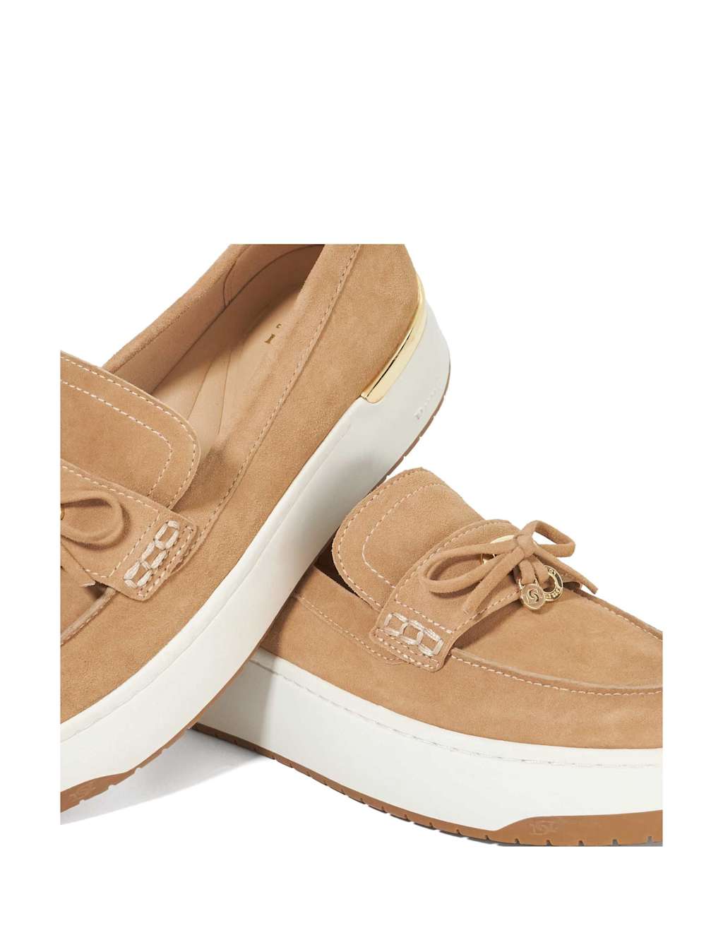 Suede Bow Flat Loafers 5 of 6