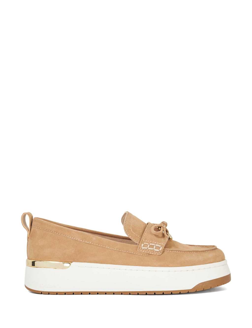 Suede Bow Flat Loafers 1 of 6