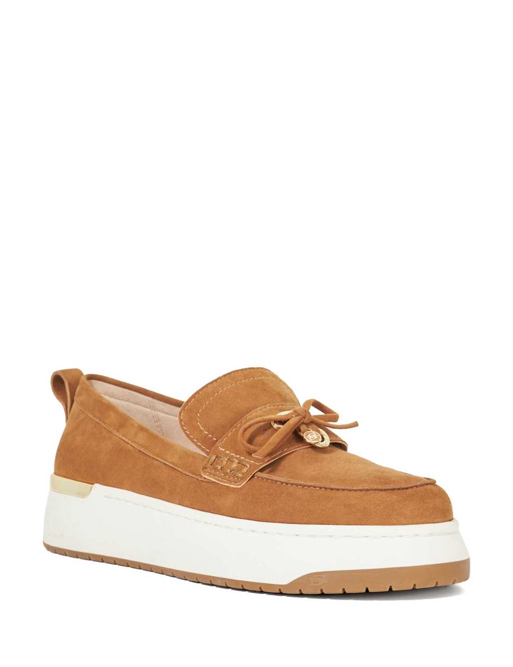 Suede Bow Flat Loafers 3 of 6