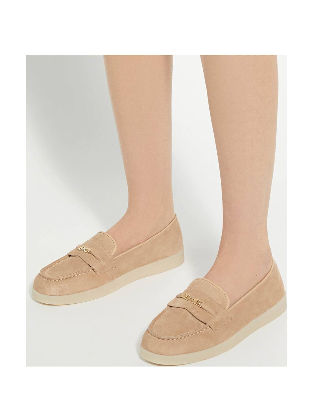 Leather Slip On Flat Loafers 2 of 6