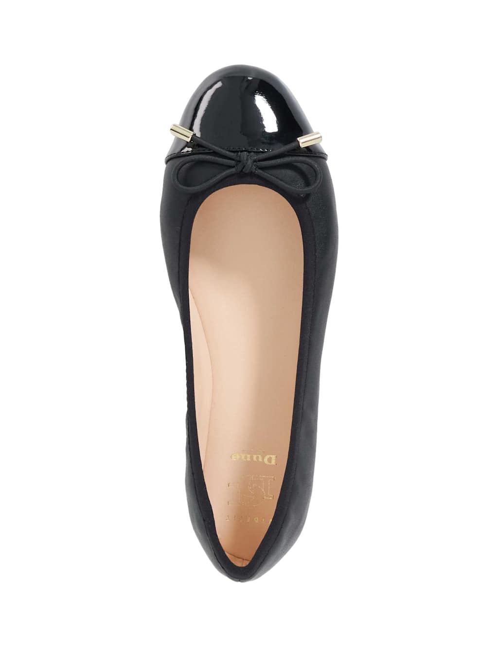 Wide Fit Leather Patent Toe Ballet Pumps 3 of 6