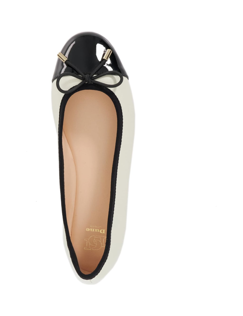 Wide Fit Leather Patent Toe Ballet Pumps 2 of 4
