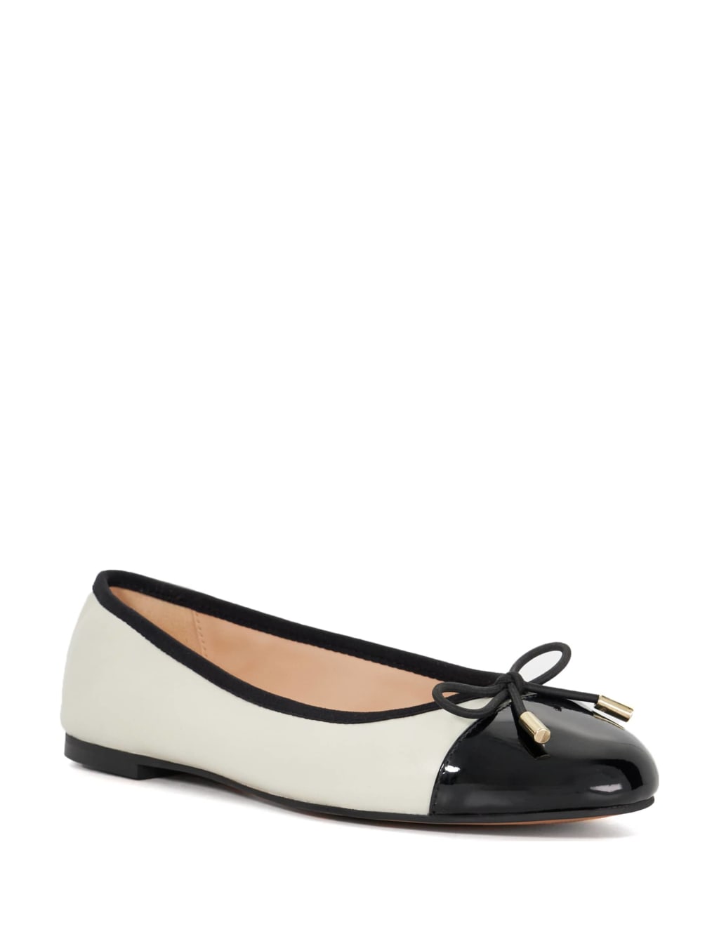 Wide Fit Leather Patent Toe Ballet Pumps 3 of 4