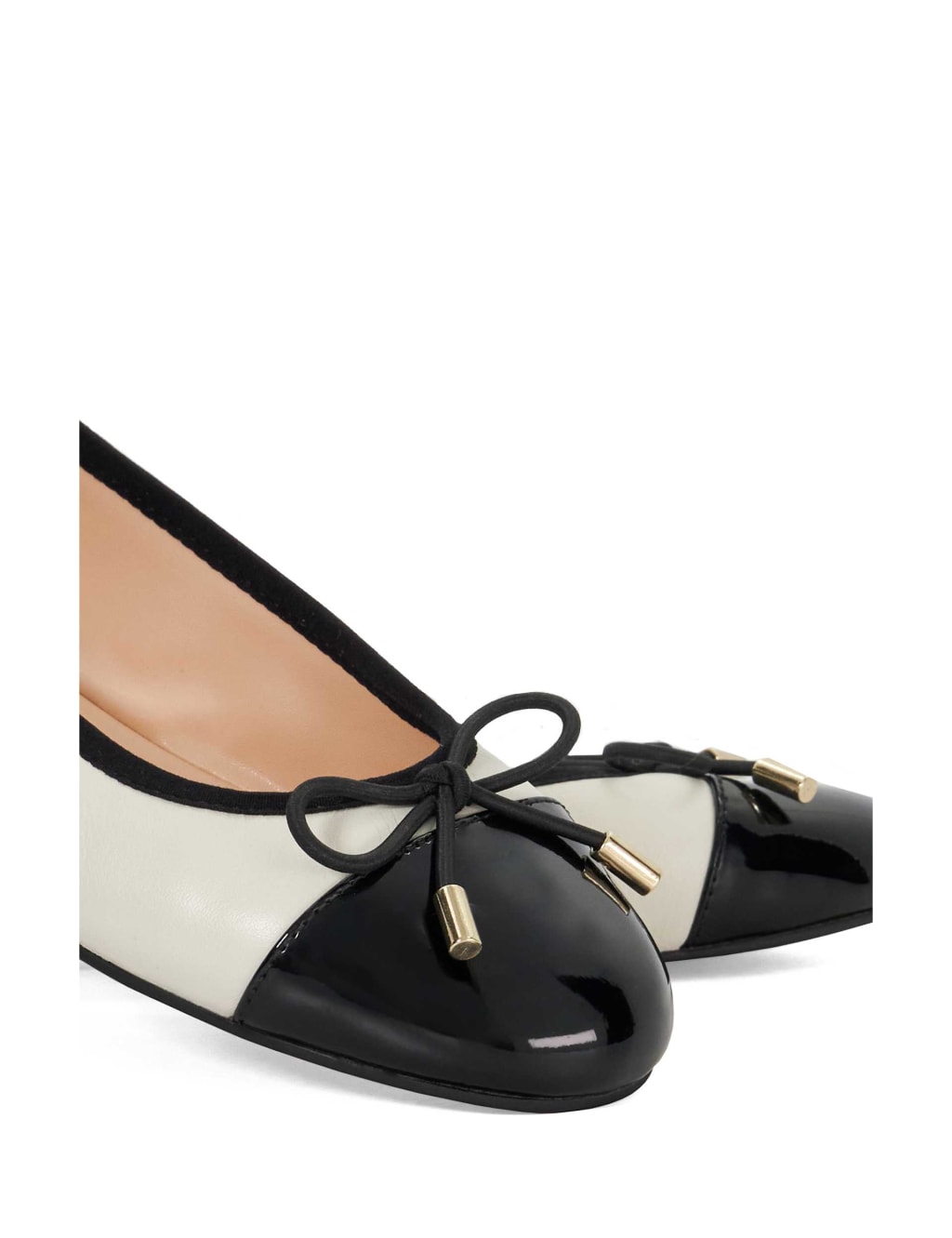 Wide Fit Leather Patent Toe Ballet Pumps 4 of 4