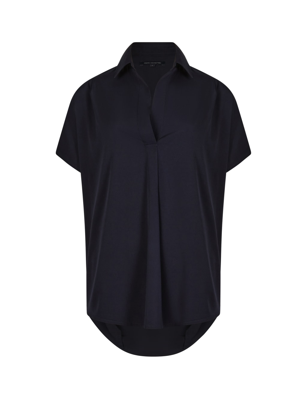 Crepe Collared Popover Blouse 2 of 3