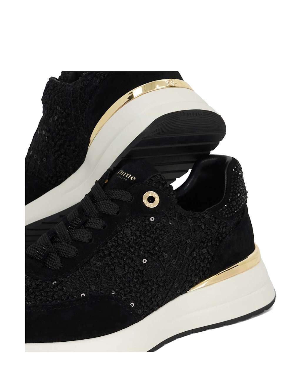 Lace Up Sequin Trainers 5 of 5