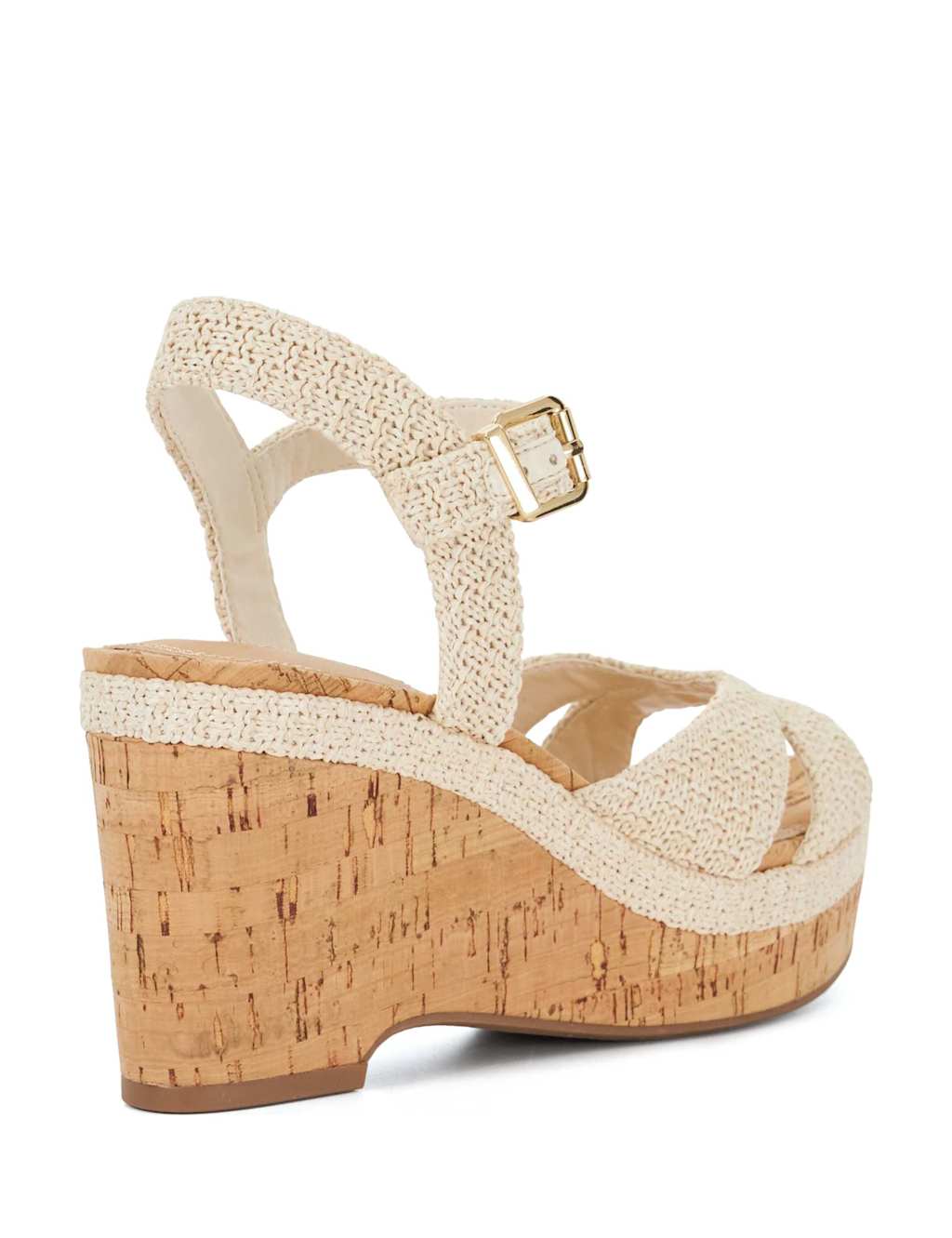 Wide Fit Cork Ankle Strap Wedge Sandals 4 of 5