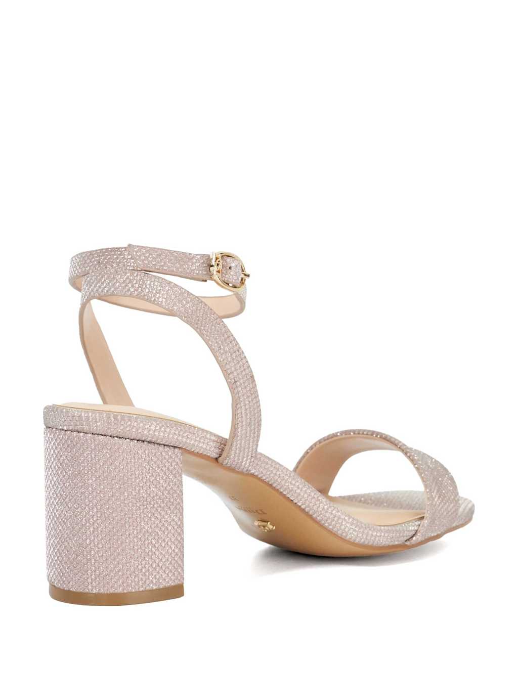 Wide Fit Sparkle Block Heel Sandals 5 of 6