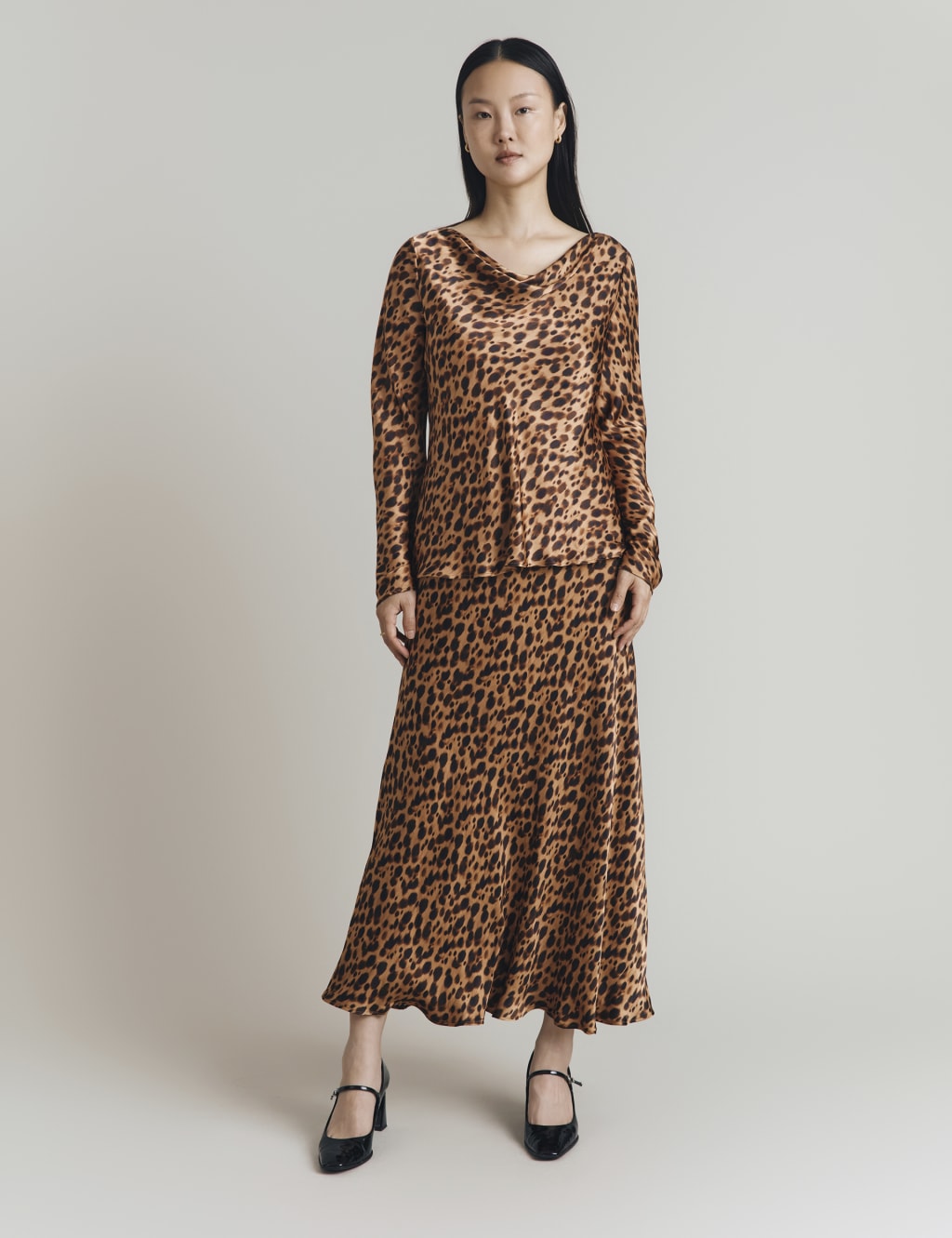 Animal Print Midi Slip Skirt 5 of 5