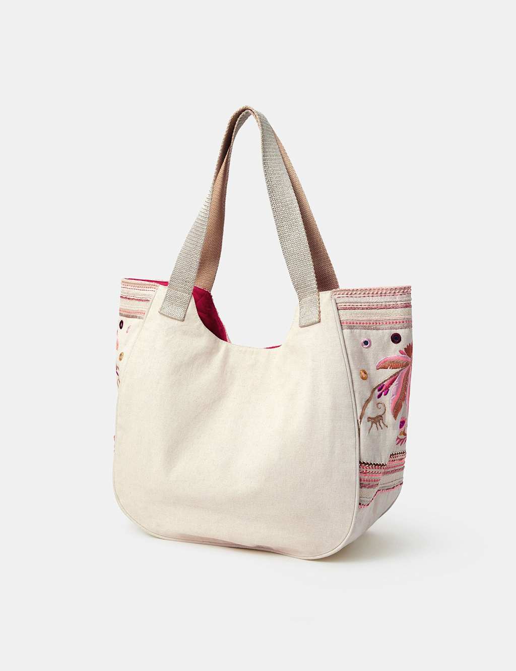 Pure Cotton Embroidered Embellished Tote Bag 2 of 4