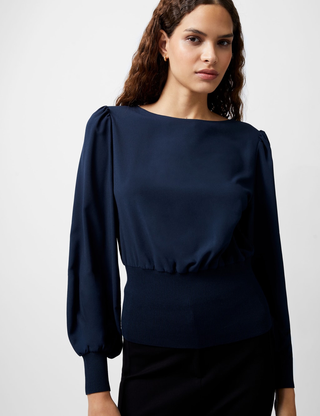 Slash Neck Knitted Top 3 of 3
