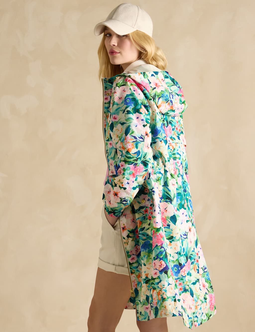 Waterproof Floral Hooded Longline Raincoat 5 of 8