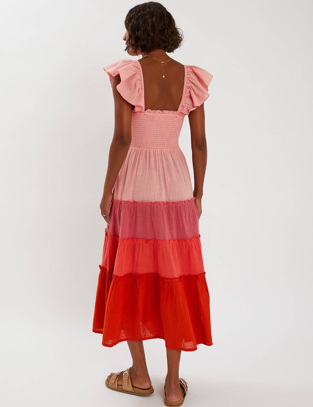 Pure Cotton Colour Block Maxi Swing Dress 3 of 4