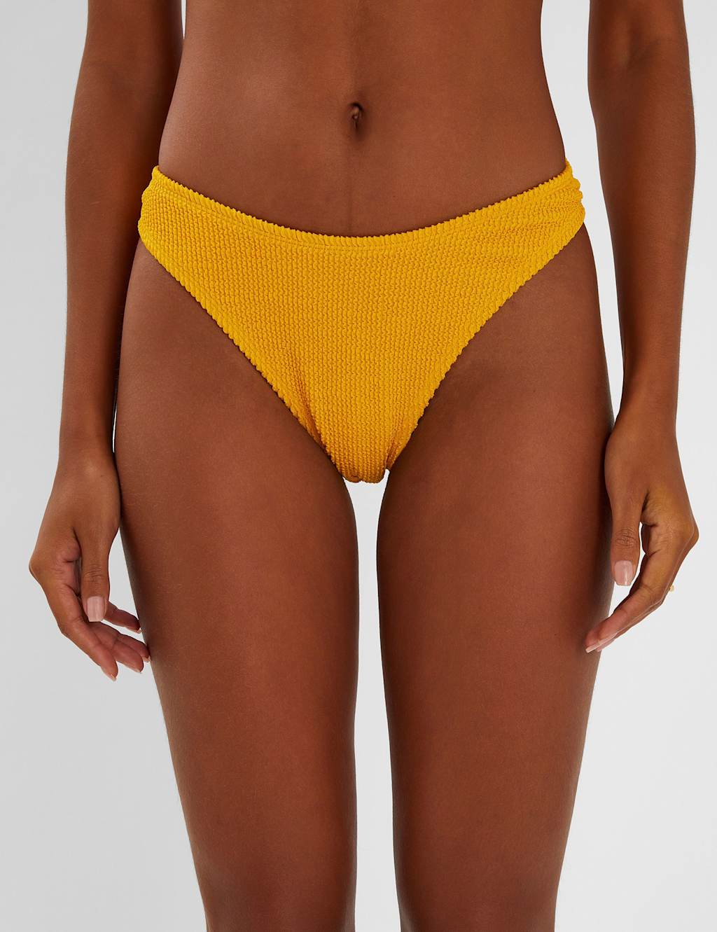 Crinkle High Leg Bikini Bottoms 4 of 4