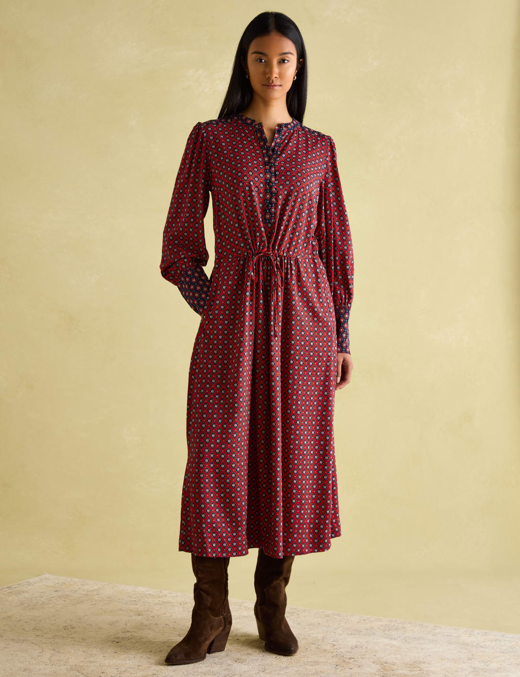 M&s waisted midi dress deals