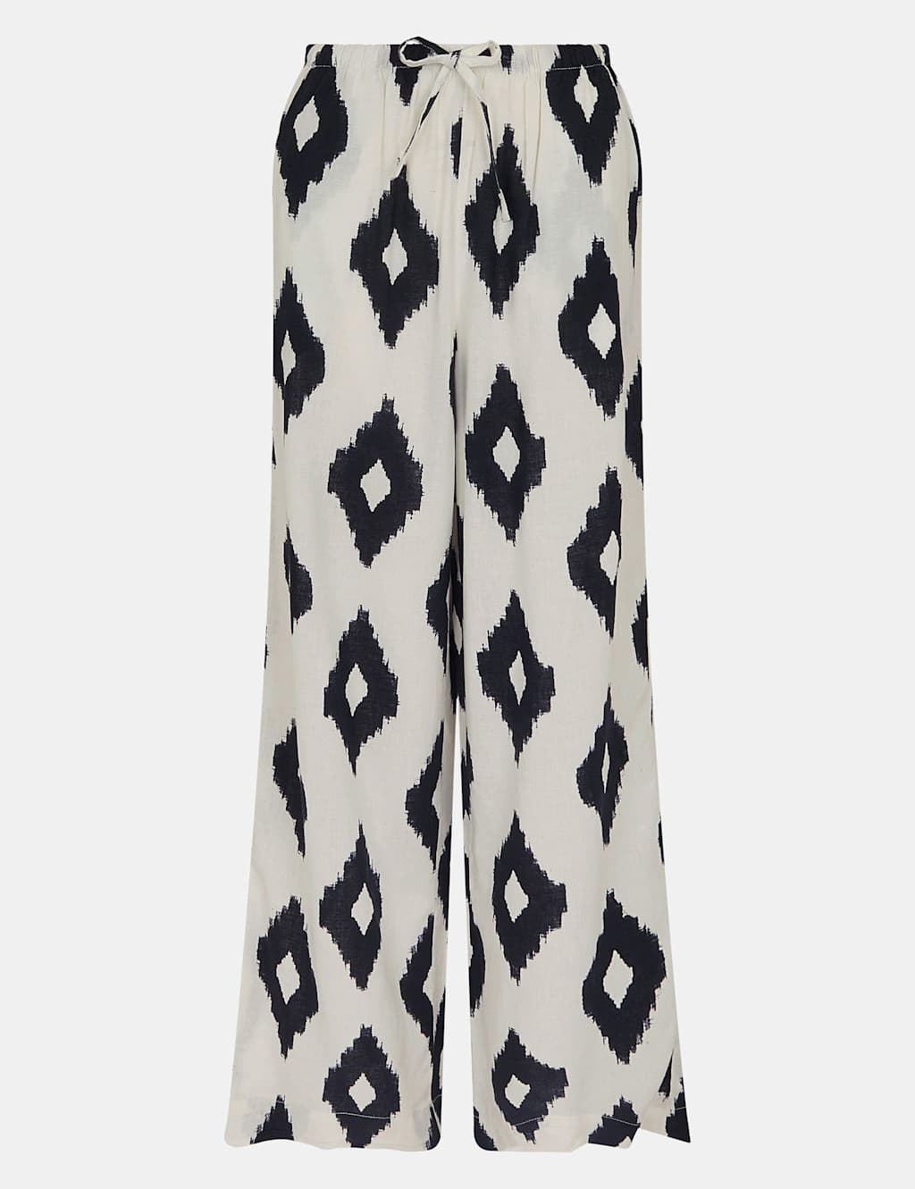 Printed Wide Leg Culottes with Linen 2 of 4
