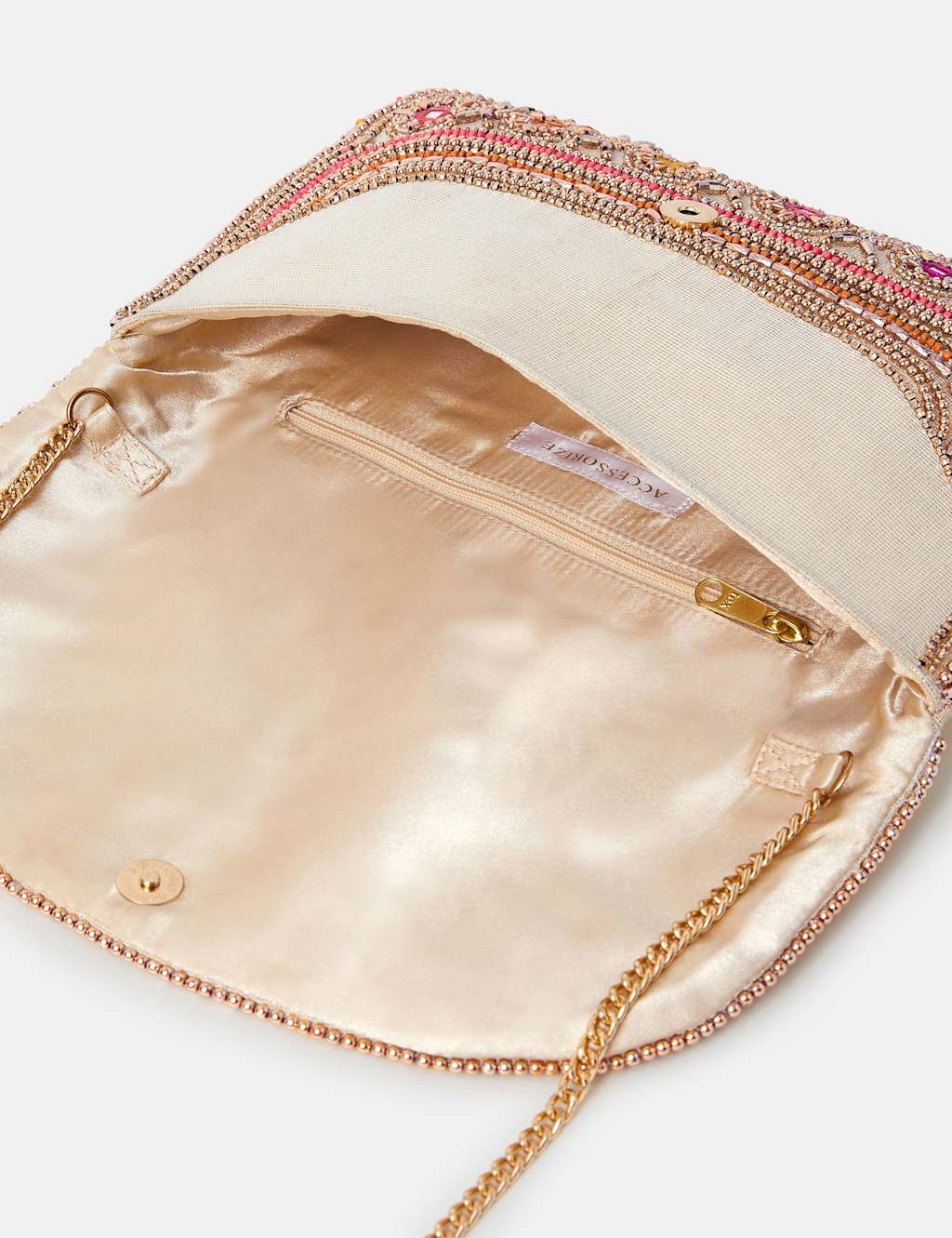 Cotton Rich Embellished Envelope Clutch Bag 4 of 4