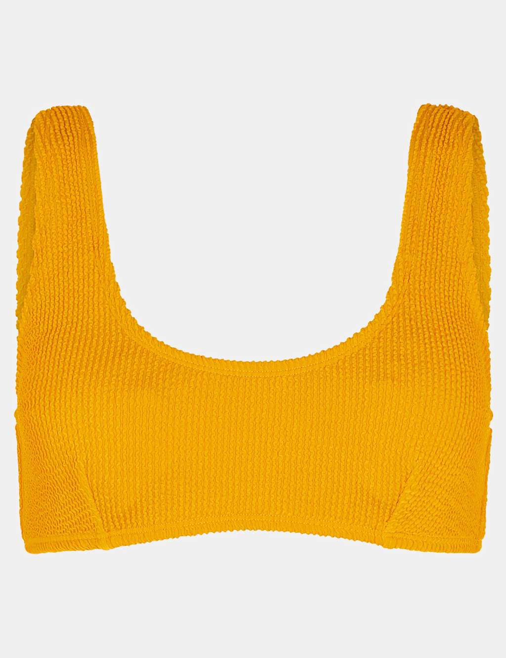 Crinkle Cropped Plunge Scoop Neck Bikini Top | ACCESSORIZE | M&S