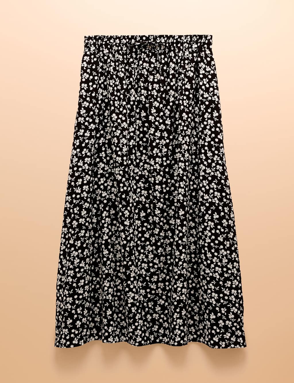 Floral Monochrome Midaxi A-Line Skirt 2 of 6