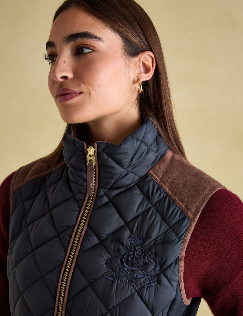 Quilted Funnel Neck Zip Up Gilet 4 of 8