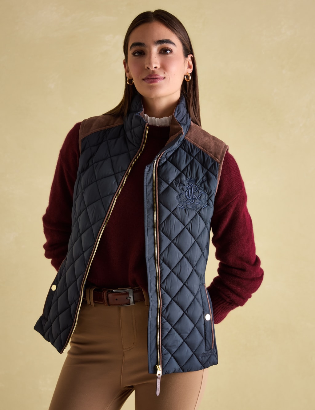 Quilted Funnel Neck Zip Up Gilet 5 of 8