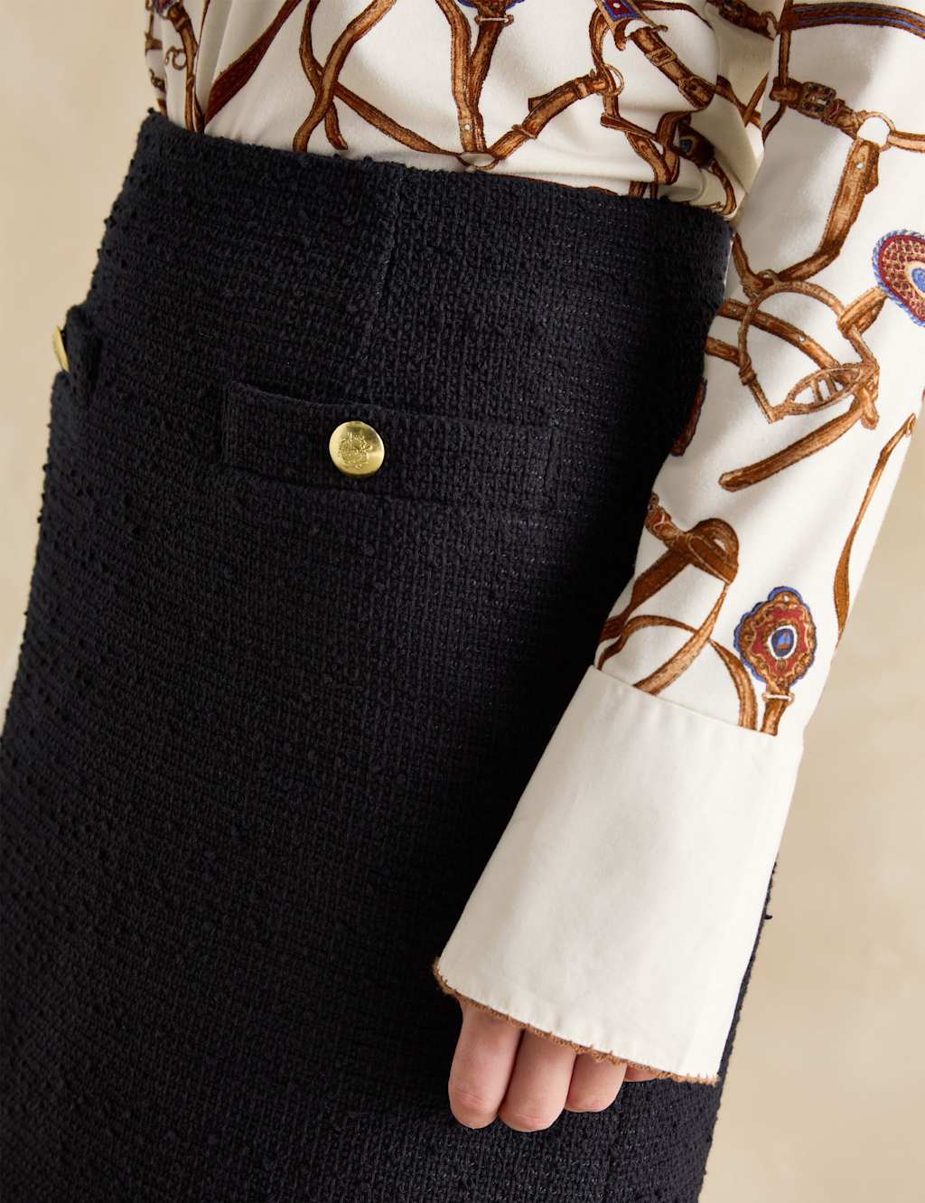 Cotton Rich Textured Mini A-Line Skirt 5 of 6