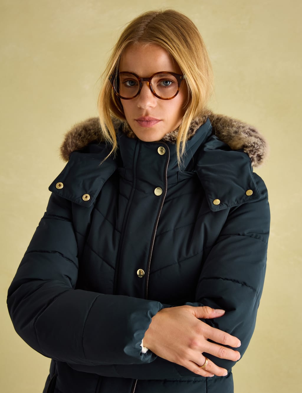 Padded hooded parka clearance