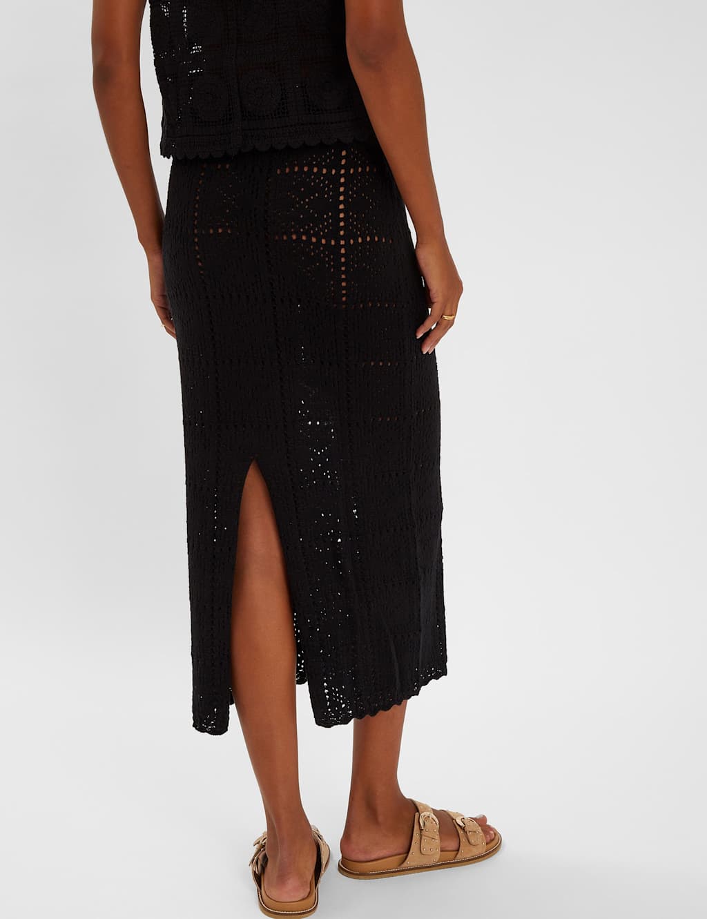 Pure Cotton Crochet Maxi Beach Skirt 3 of 3