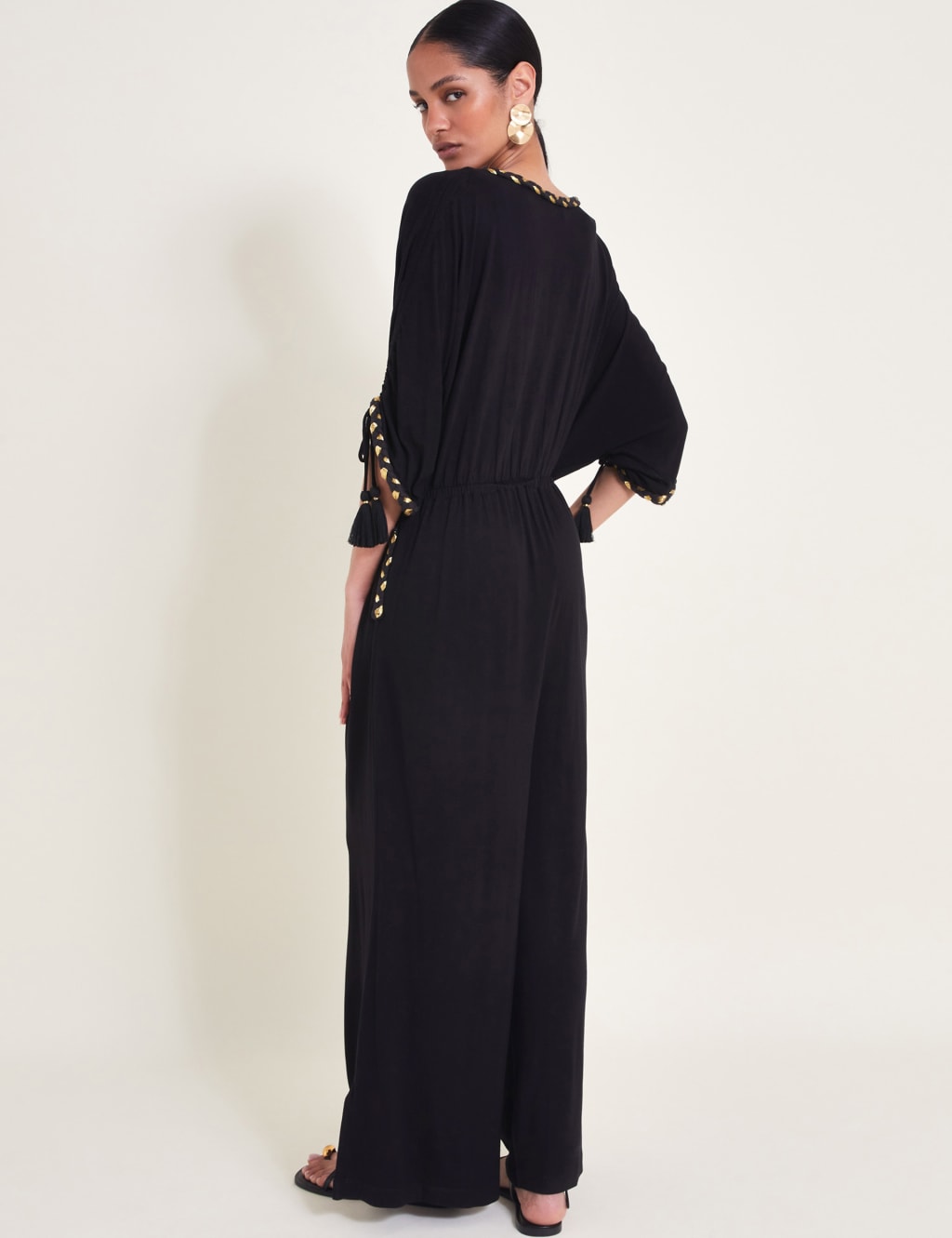 Pure Cotton Jersey V-Neck Wide Leg Jumpsuit 2 of 5