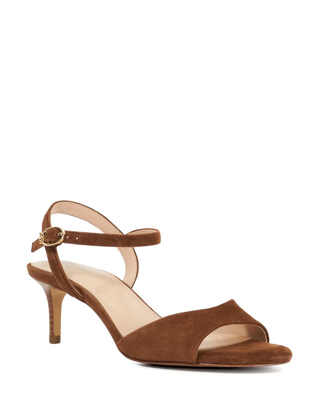 Leather Ankle Strap Kitten Heel Sandals 4 of 5