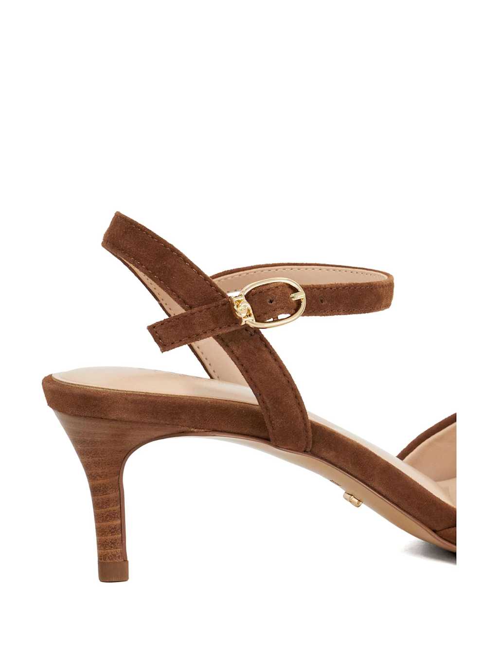 Leather Ankle Strap Kitten Heel Sandals 5 of 5