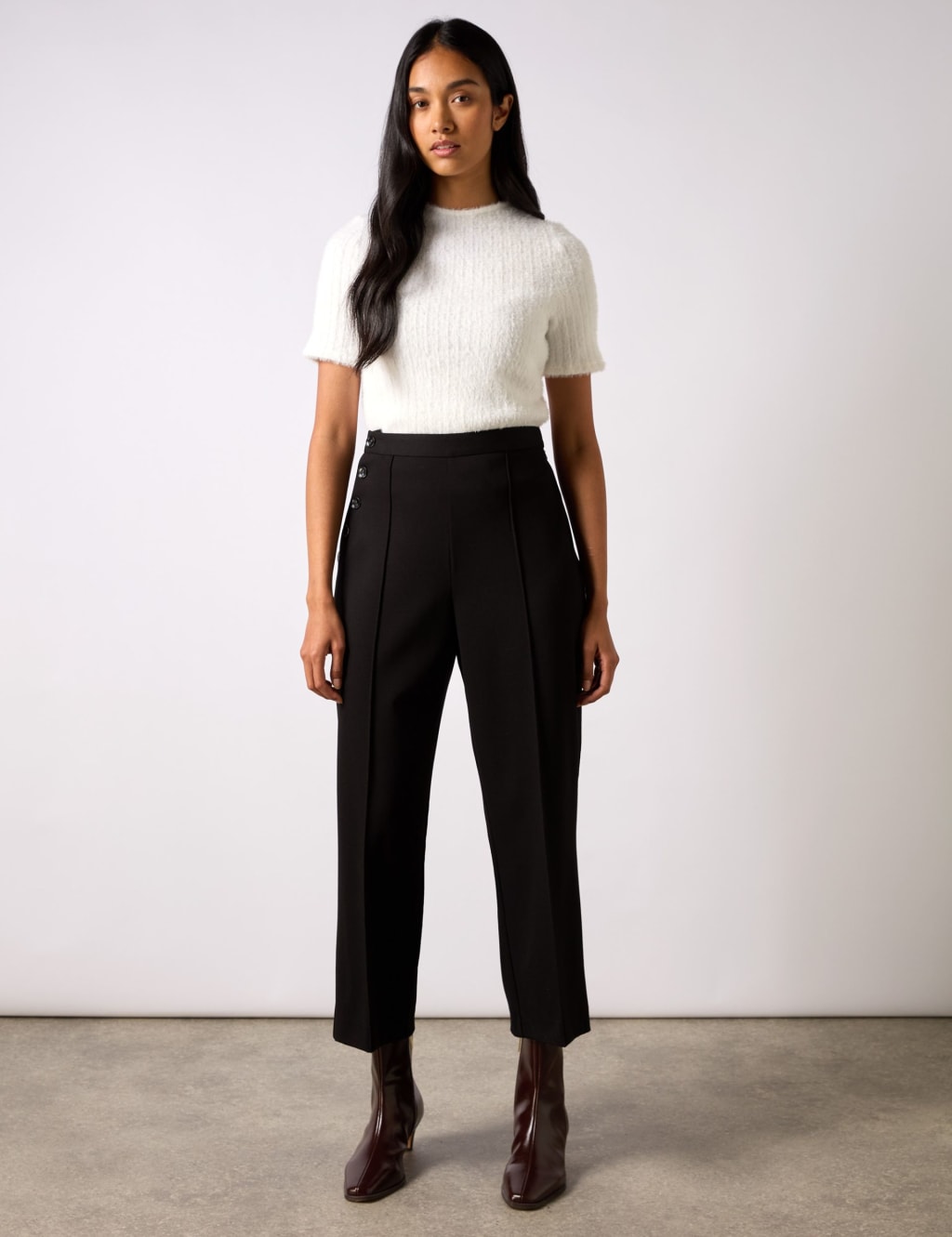 Ponte Twill Straight Leg Culottes 1 of 4