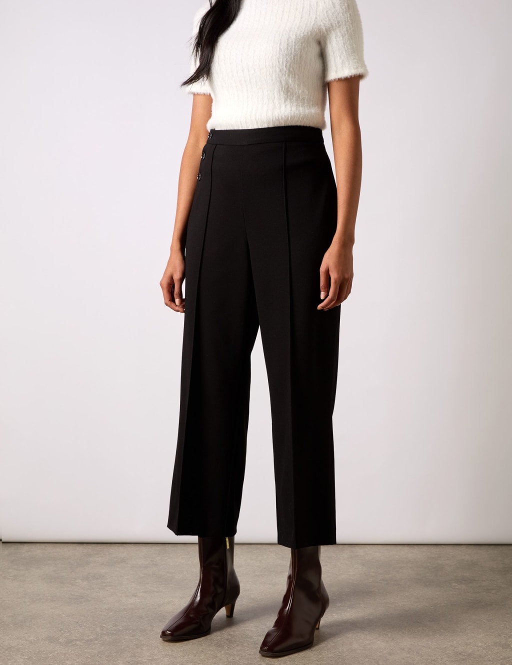Ponte Twill Straight Leg Culottes 3 of 4