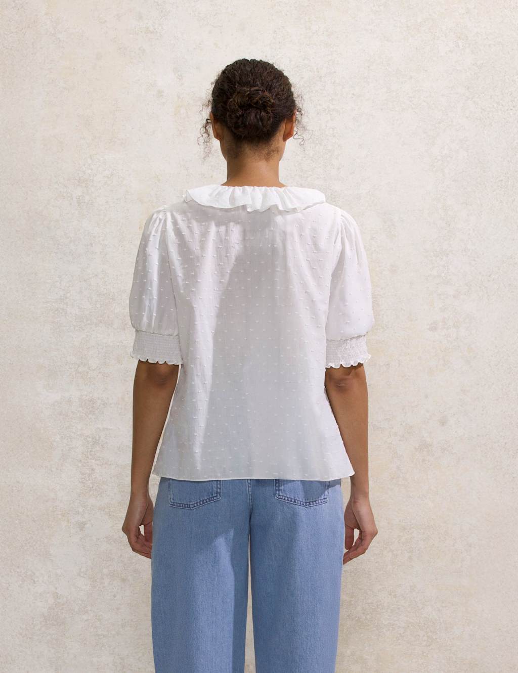 Pure Cotton Embroidered V-Neck Blouse 3 of 5