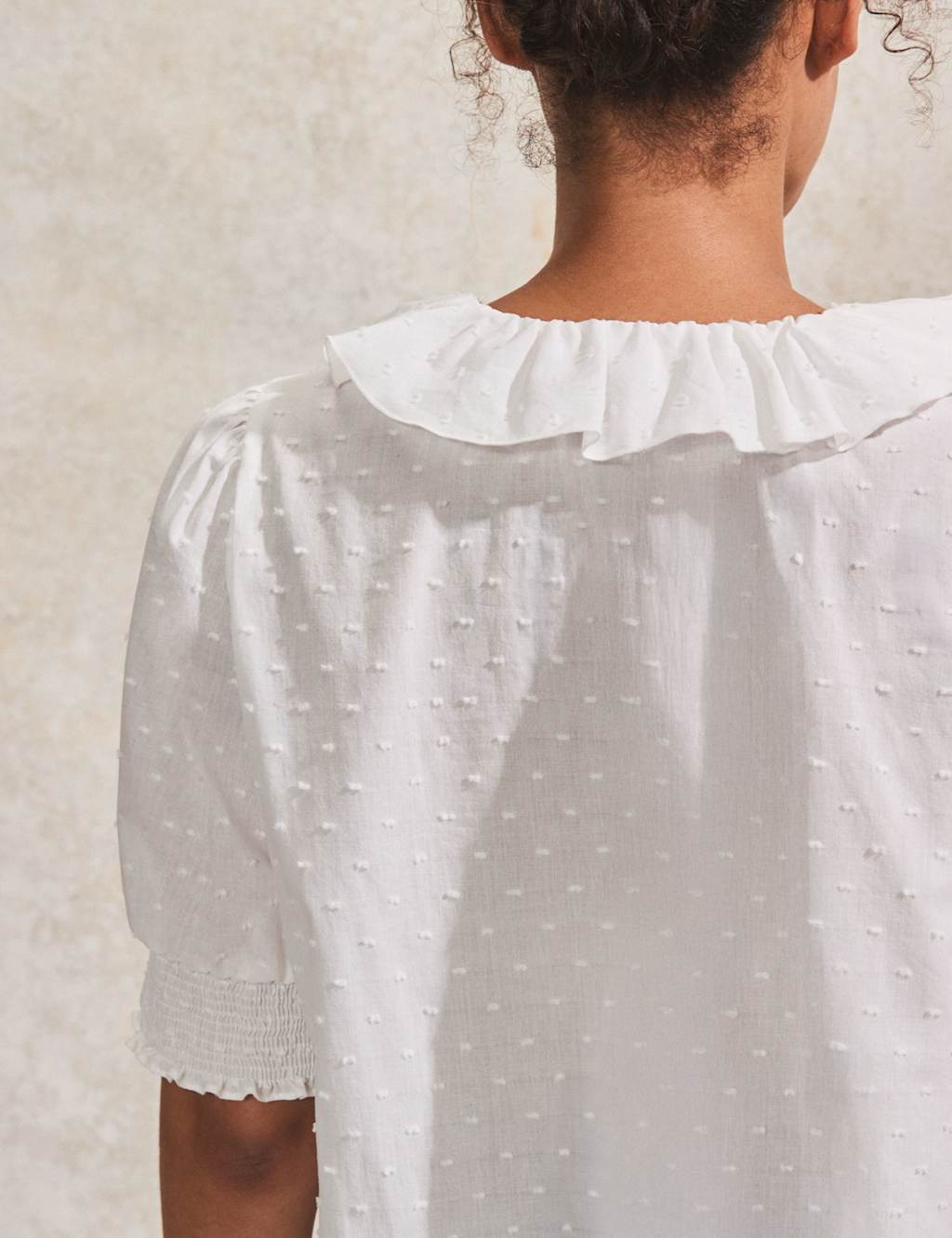 Pure Cotton Embroidered V-Neck Blouse 5 of 5