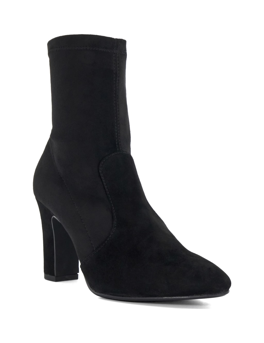 Wide Fit Suede Block Heel Sock Boots 4 of 6