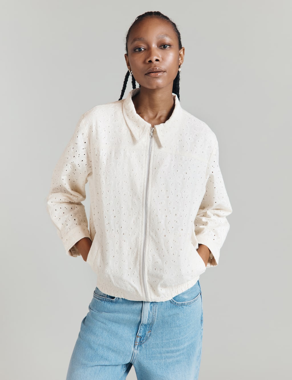 Cotton bomber jacket deals