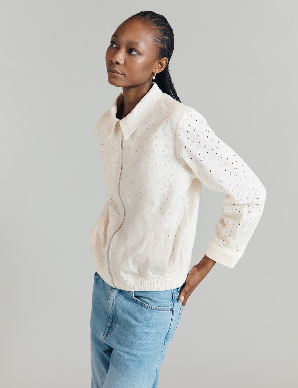 Cotton bomber jacket womens discount
