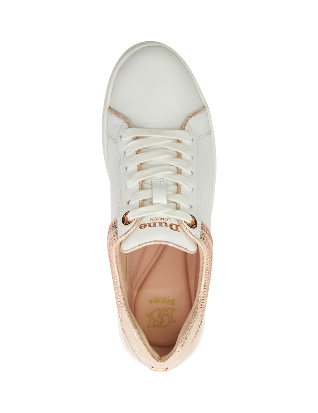 Leather Lace Up Sparkle Flatform Trainers Dune London M S