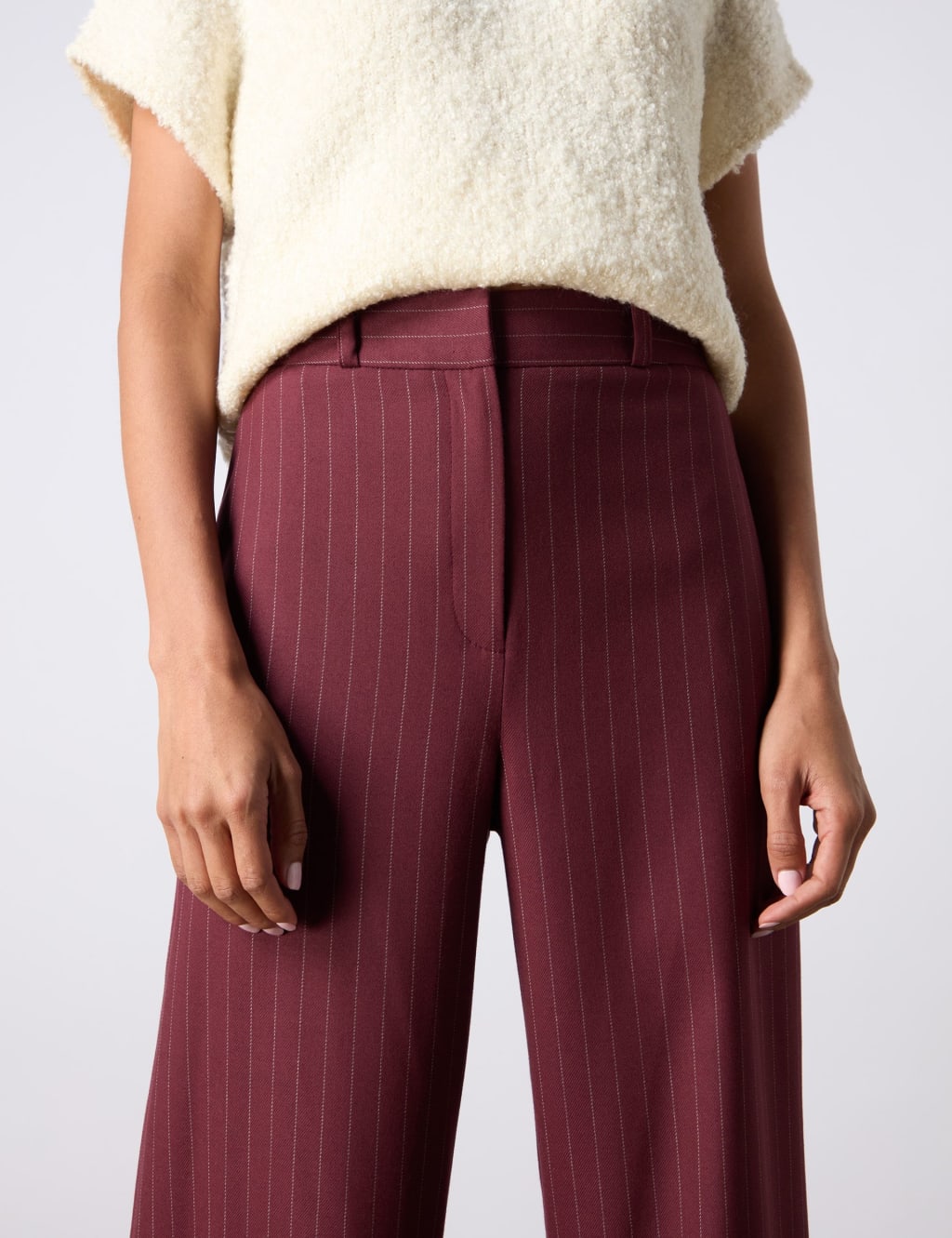 Pinstripe Wide Leg Trousers 3 of 5