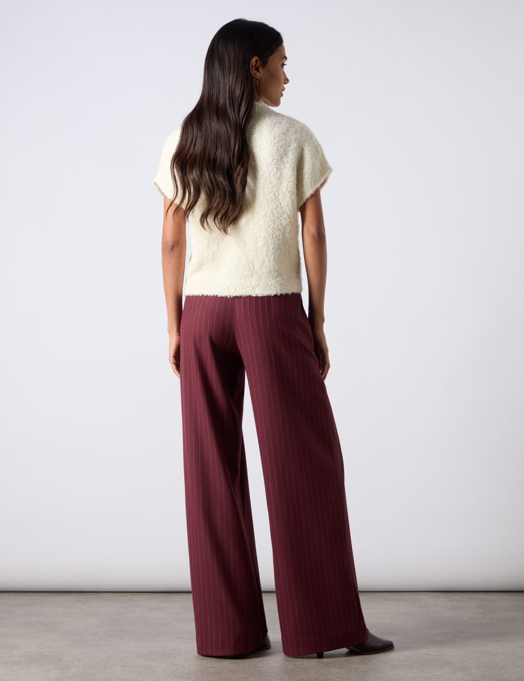 Pinstripe Wide Leg Trousers 5 of 5