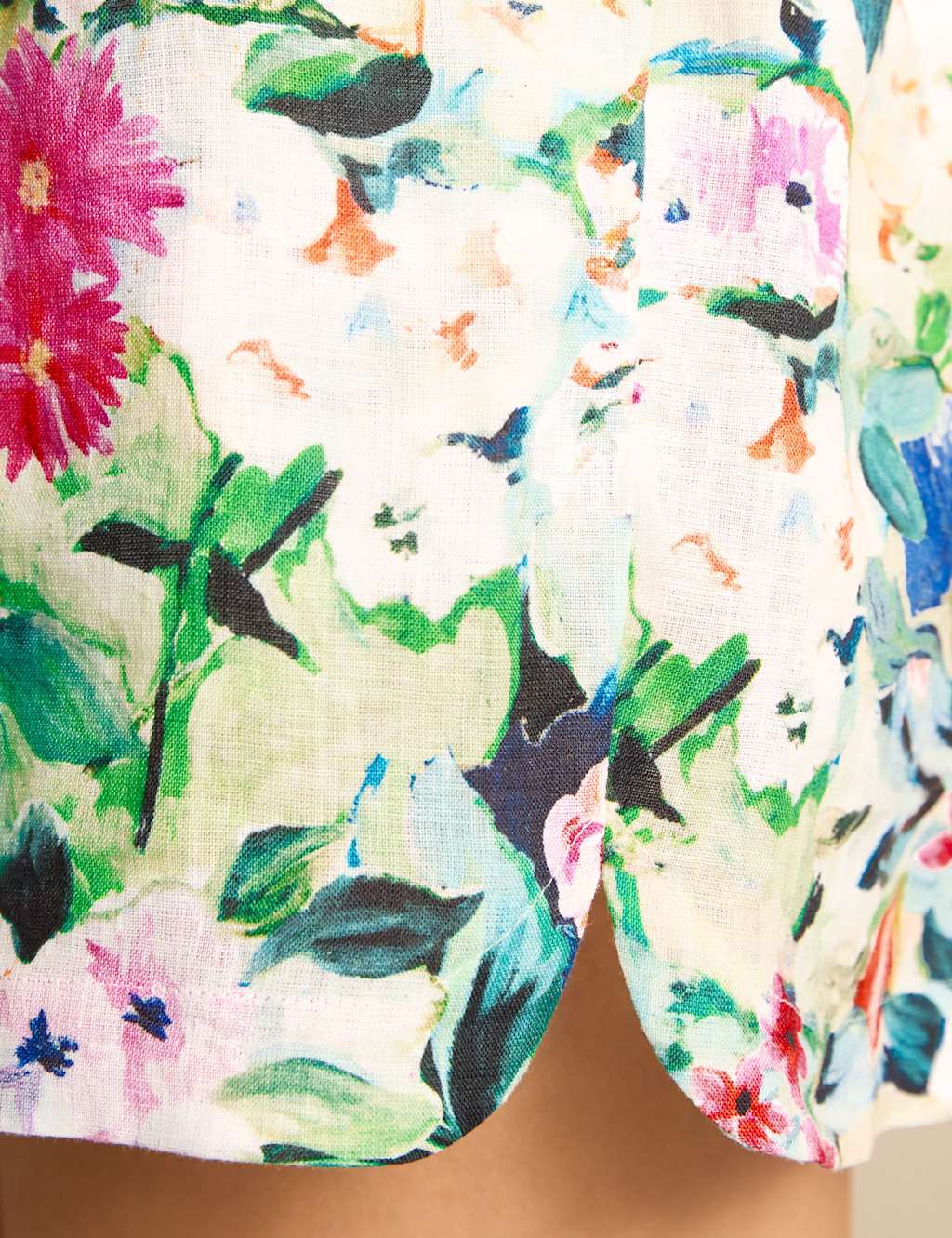 Pure Linen Floral Shorts 8 of 8