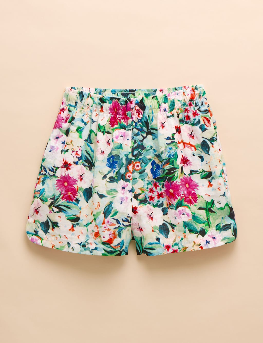 Pure Linen Floral Shorts 2 of 8